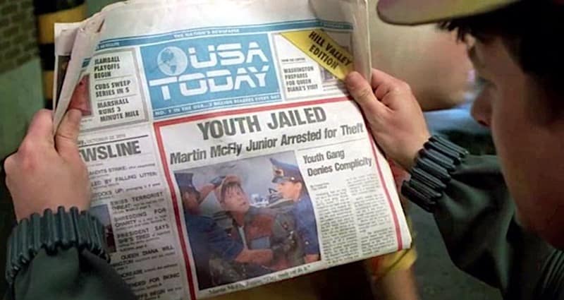 Back To The Future Part II Newspaper