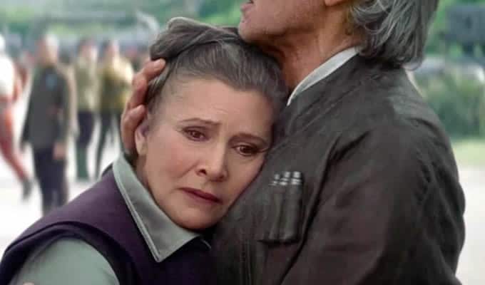 Leia and Han in Star Wars: The Force Awakens
