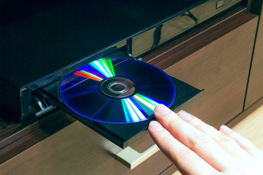 Blu Ray Player With Inserted Disc