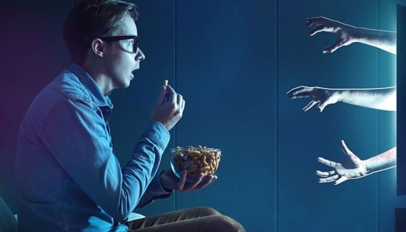 Man Watching Movie