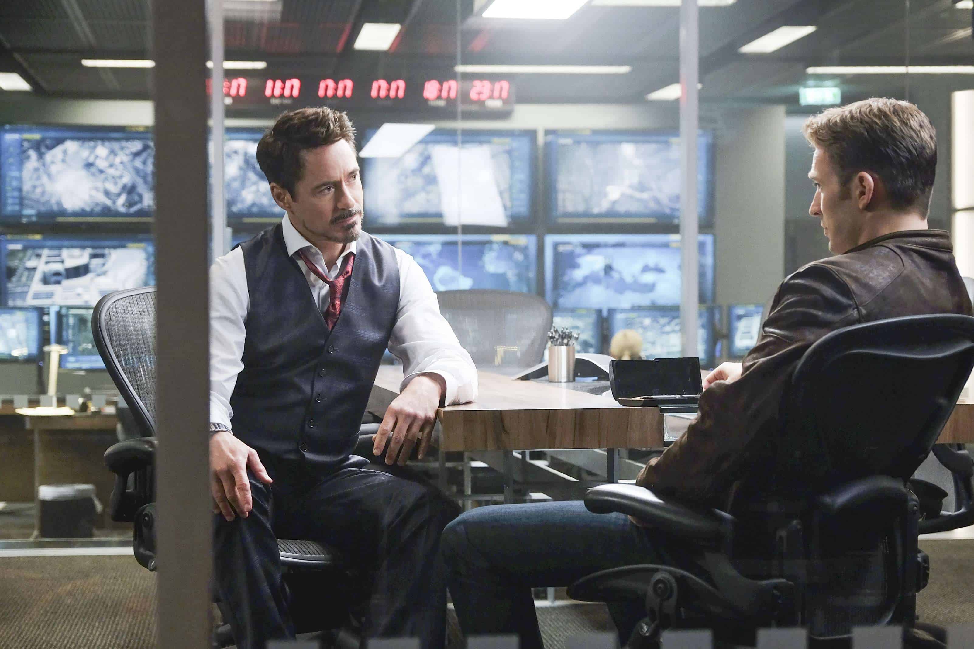 Captain America Civil War Cap And Tony Talking