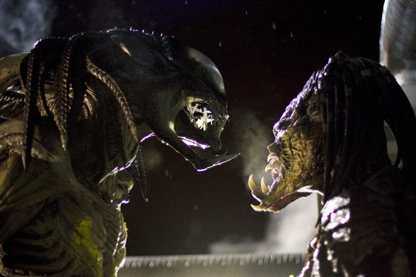 The Predalien And Predator Face Off In Aliens Vs Predator Requiem Photo Credit James Dittiger Movie