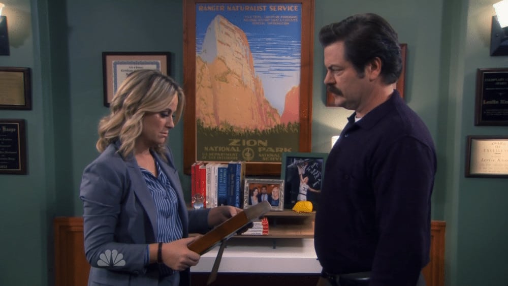Parks And Rec Leslie And Ron