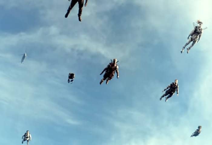 Deadpool Skydiving Scene