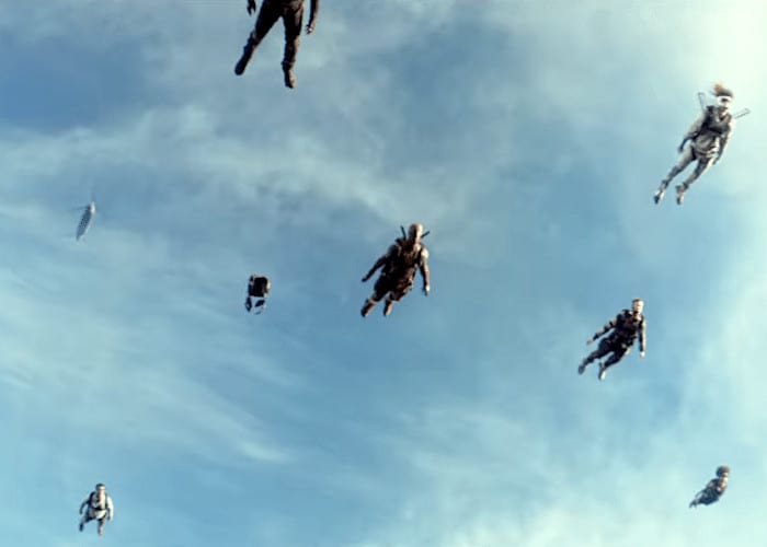 Deadpool Skydiving Scene
