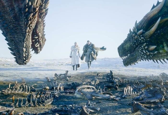 Game Of Thrones Winterfell Jon Dany Dragons