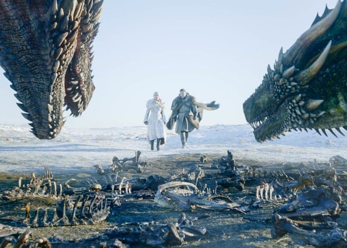 Game Of Thrones Winterfell Jon Dany Dragons