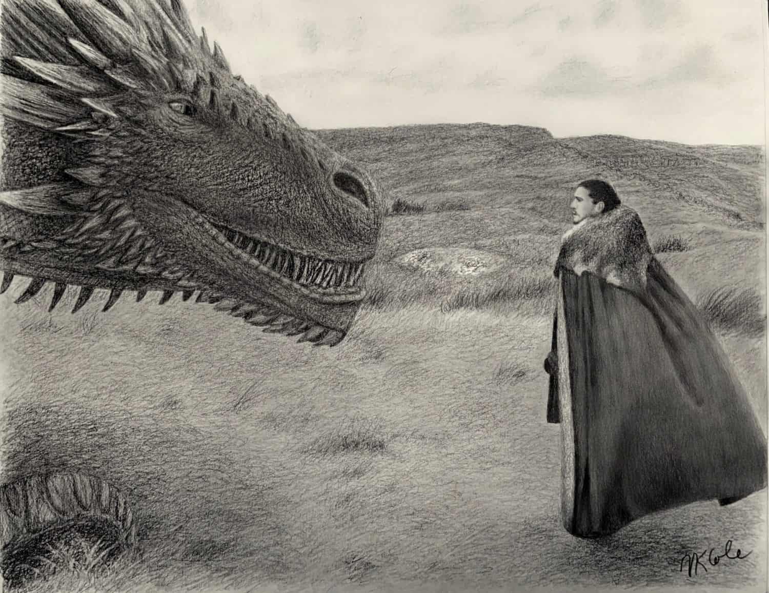 Jon Snow Meets Drogon