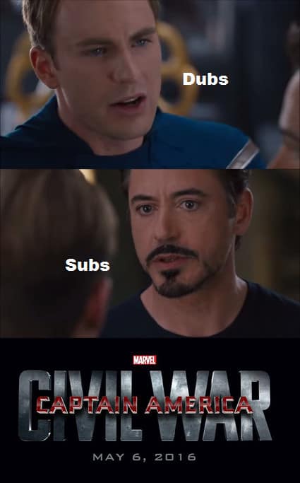 Cap Tony Civil War Dubs Subs