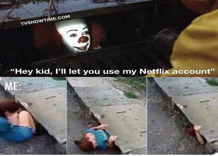 Pennywise Netflix Meme