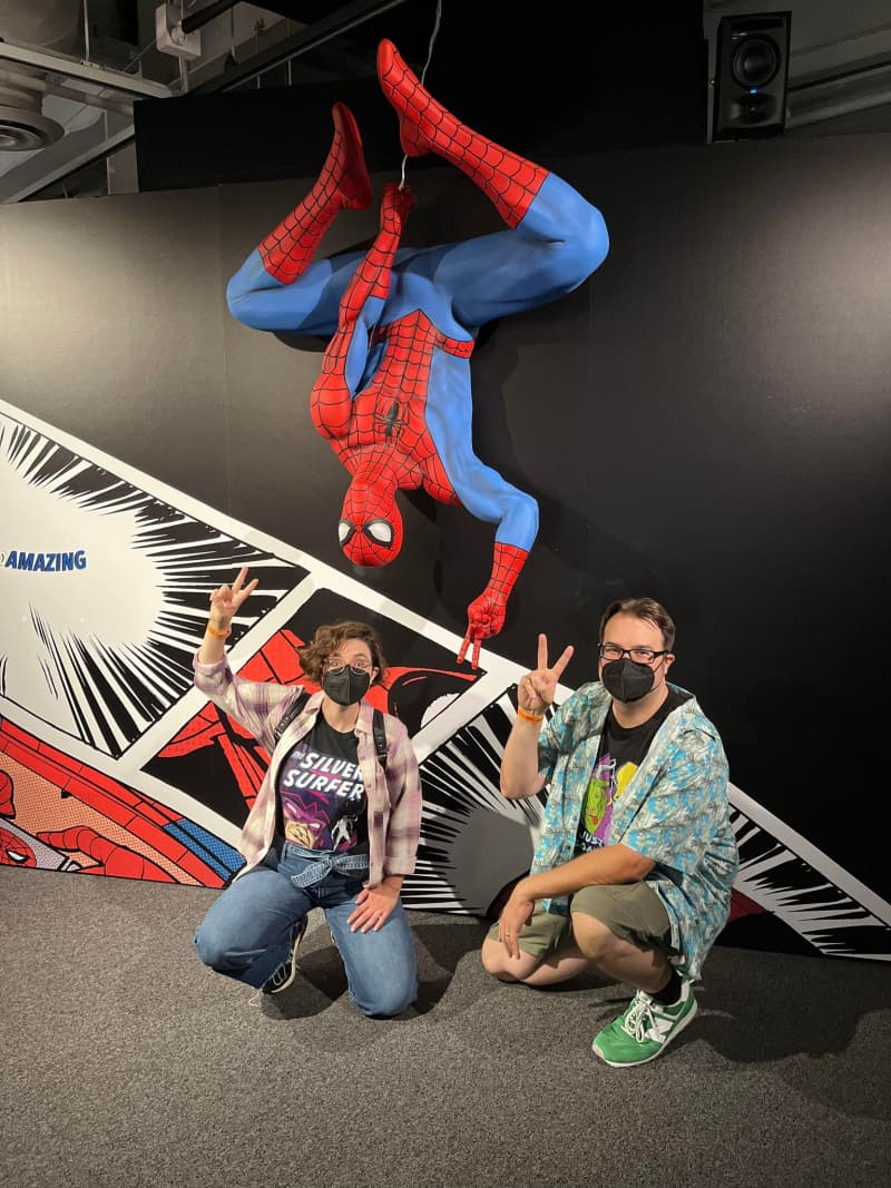 comic-con museum spider-man photo op